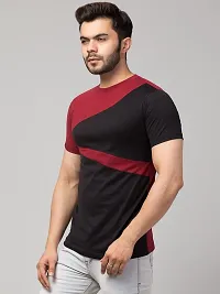 Stich Vastra Men Good Looking Multi Colour Round Neck T-Shirt-thumb4