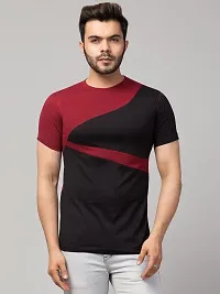 Stich Vastra Men Good Looking Multi Colour Round Neck T-Shirt-thumb2