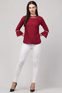 3/4 Sleeve Round Neck Women Top-thumb2