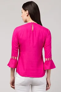 3/4 Sleeve Round Neck Women Top-thumb1