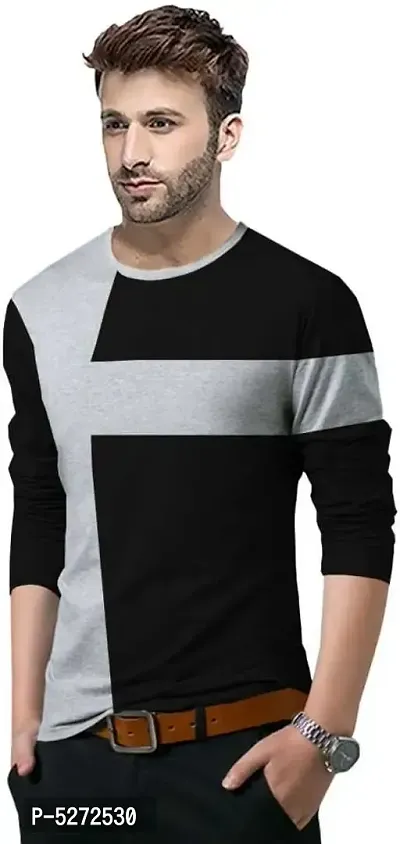 Grey Cotton Tshirt For Men-thumb3