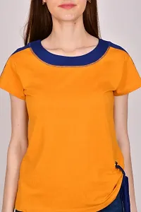 Solid Gajri  Mustard Color Combo Women Top-thumb3