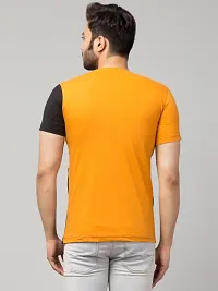 Men's Multicoloured Cotton Colourblocked T-Shirt-thumb1