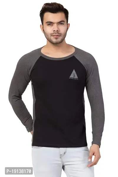 STITCH VASTRA Full Sleeve Raglan Sleeve Black Color Men's T-Shirt