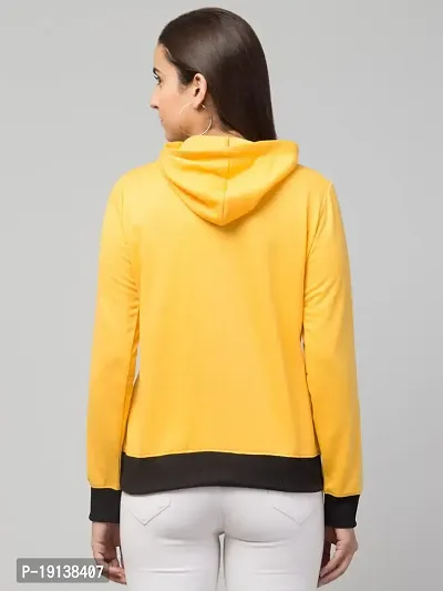 STITCH VASTRA Women's Fleece Printed Full Sleeve Regular Length Hooded Neck Sweatshirt with Hood-thumb2