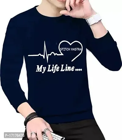 Polyester Full Sleeve Round Neck Casual type Men Tshirt