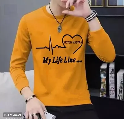 Polyester Full Sleeve Round Neck Casual type Men Tshirt-thumb0