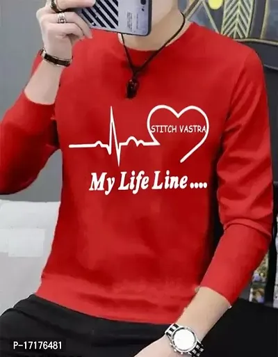 Polyester Full Sleeve Round Neck Casual type Men Tshirt