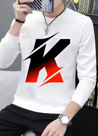 Round Neck Full Sleeve Casual Men tshirt