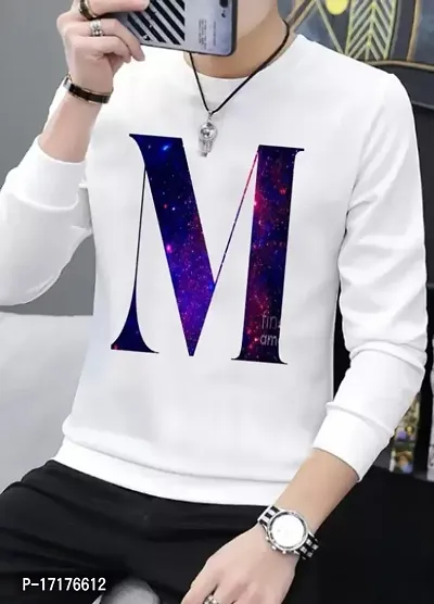Polyester Round Neck Full Sleeve Casual Men tshirt-thumb0