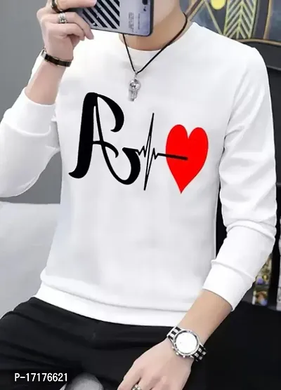 Polyester Round Neck Full Sleeve Casual Men tshirt