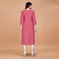 Embroderied Latest neck Design JacquardFabricated Kurti-thumb3