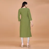 Embroderied Latest neck Design Jacquard Fabricated Kurti-thumb2