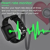 PunnkFunnk D116 Smart Band, Activity Tracker Fitness Band, Sleep Monitor, Step Tracking, Heart Rate Sensor, Kids Smart Watch for Men, Women, Black-thumb2