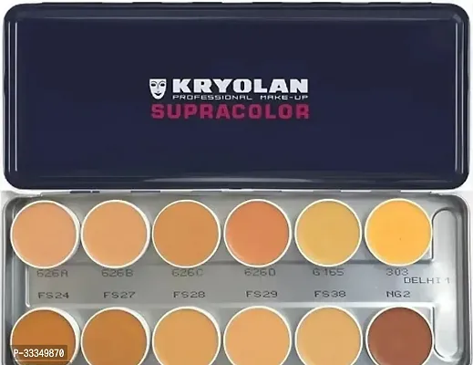 KRYOLAN SupraColor Foundation Palette 12 Color ( Delhi-1 ) Foundation (Delhi 1, 40 ml)-thumb0