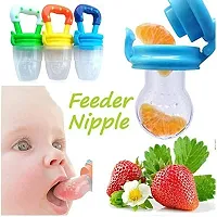 oft Silicone Baby Feeder pack of 5, Food  Fruit Feeder for 3 to 12 Months, 1 Piece Anti Choking Fruit Pacifier, Teether for Infant-thumb1