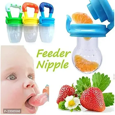 oft Silicone Baby Feeder pack of 5, Food  Fruit Feeder for 3 to 12 Months, 1 Piece Anti Choking Fruit Pacifier, Teether for Infant-thumb2