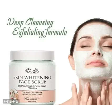 Laugha Skin Whitening Facial Scrub Skin Brightning Deep Cleansing Exfoliating Formula Scrub 300 gm-thumb0