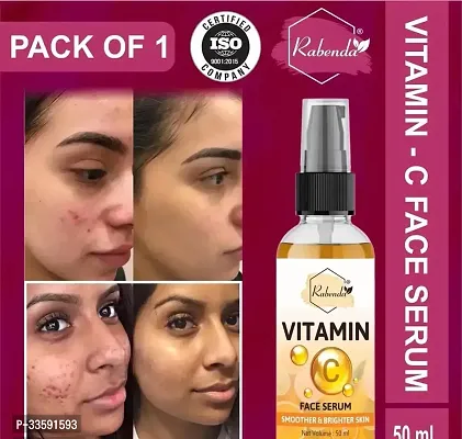 Trendy 1% Vitamin C Face Serum With Mandarin For Glowing Skin With Pure Ethyl Ascorbic Acid For Hyperpigmentation And Dull Skin, Fragrance-Free, 50 MI-Pack-2