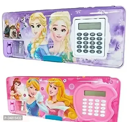 Combo of 2 Magnetic Pencil Box with Calculator-thumb0