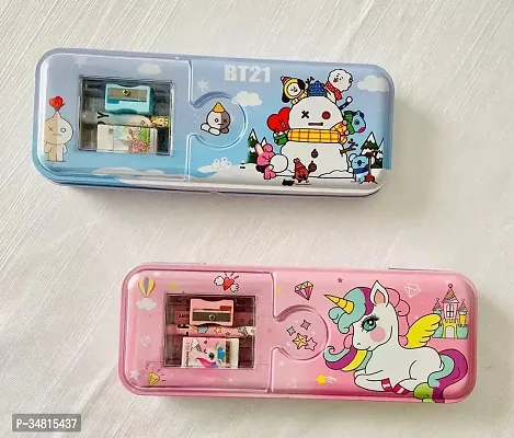 Metal Pencil Box Combo of Unicorn BTS with free kit inside-thumb0