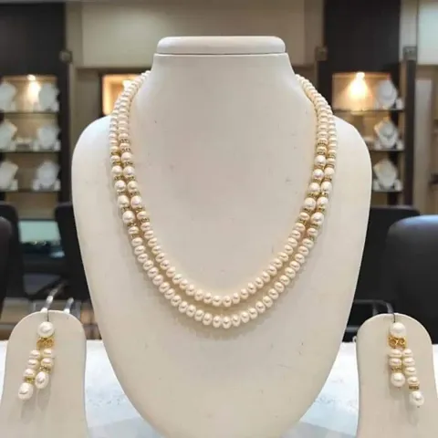 Fancy glass pearl Jewellery set