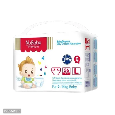 Baby Diaper with Large Size , 58 Count, 9-14kg With 5 in 1 Comfort-thumb0
