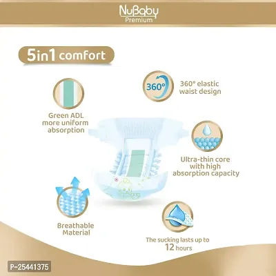 Baby Diaper with Large Size , 58 Count, 9-14kg With 5 in 1 Comfort-thumb3