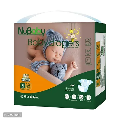 Baby Diaper, Small (S), 74 Count, 3-8 kg With 5 in 1 Comfort-thumb0