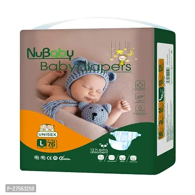 Baby Diaper, Large (L), 58 Count, 9-14kg With 5 in 1 Comfort