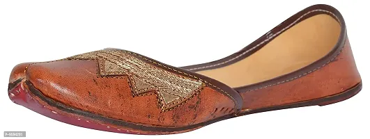 RYAG Leather Ethnic Mojari/Jutti for Womens and Girls (Numeric_5) Brown-thumb0