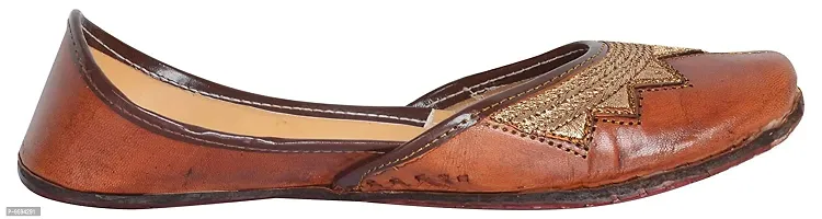 RYAG Leather Ethnic Mojari/Jutti for Womens and Girls (Numeric_5) Brown-thumb3