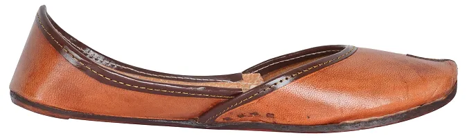 AMPEREUS Women's Brown Leather Juttis - 7 UK-thumb3