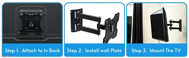 Rissachi Super Heavy Duty TV Wall Mount Bracket for 23 to 42 Inch LED/LCD/Smart TVrsquo;s, Full Motion Rotatable Universal TV Wall Stand with Swivel  Tilt Adjustment-thumb5