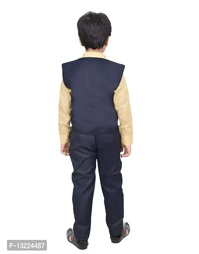 KIDZ AREA ""Flawsome Stylish Kids"" Casual Shirt, Waistcoat and Pant Set_For Boys X221-NAVY BLUE-22-thumb2