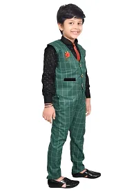 KIDZ AREA Kidzarea Indi Boys Festive  Party Shirt, Waistcoat and Pant Set-thumb4