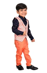 KIDZ AREA Kidzarea Boys Wedding, Festive & Party Shirt, Waistcoat and Pant Set 670-PINK-22-thumb4