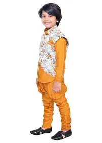 KIDZ AREA Kids Ethnic Indo Western Sherwani Kurta and Dhoti Pant Set for Boys218-Yellow-30-thumb4