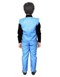 KIDZ AREA Kidzarea Indi Boys Festive & Party Shirt, Waistcoat and Pant Set 573-SKY-CHECKERED-0-thumb1