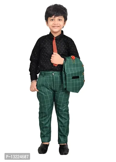 KIDZ AREA Kidzarea Indi Boys Festive  Party Shirt, Waistcoat and Pant Set-thumb3