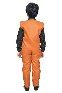 KIDZ AREA Casual Shirt, Waistcoat and Pant Set For Kids and Boys 621-ORANGE-30-thumb1