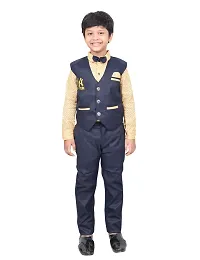 KIDZ AREA ""Flawsome Stylish Kids"" Casual Shirt, Waistcoat and Pant Set_For Boys X221-NAVY BLUE-22-thumb2