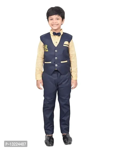 KIDZ AREA ""Flawsome Stylish Kids"" Casual Shirt, Waistcoat and Pant Set_For Boys X221-NAVY BLUE-22-thumb3