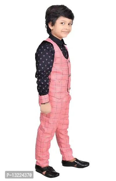 KIDZ AREA Cute Trendy Boys Casual Shirt, Waistcoat and Pant Set For Kids and Boys-thumb3