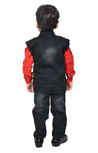 KIDZ AREA Boys Party(Festive) Jeans Jacket735-RED-0-thumb1