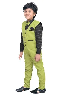 KIDZ AREA Princess Classy Boys Casual Shirt, Waistcoat and Pant Set-thumb3