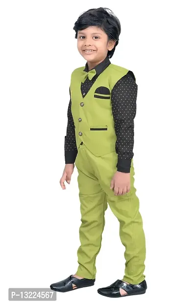 KIDZ AREA Princess Classy Boys Casual Shirt, Waistcoat and Pant Set-thumb4