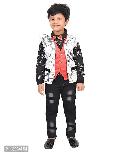 KIDZ AREA ""Princess Classy Boys"" Casual Shirt, Waistcoat and Pant Set For Kids and Boys