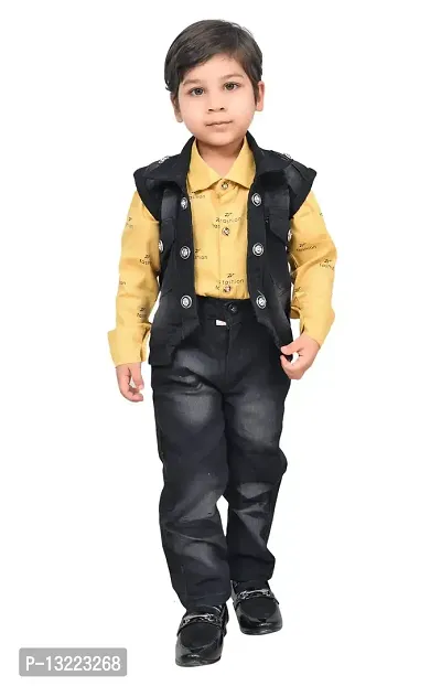 KIDZ AREA Boys Party(Festive) Jeans Jacket-thumb0