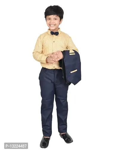 KIDZ AREA ""Flawsome Stylish Kids"" Casual Shirt, Waistcoat and Pant Set_For Boys X221-NAVY BLUE-22